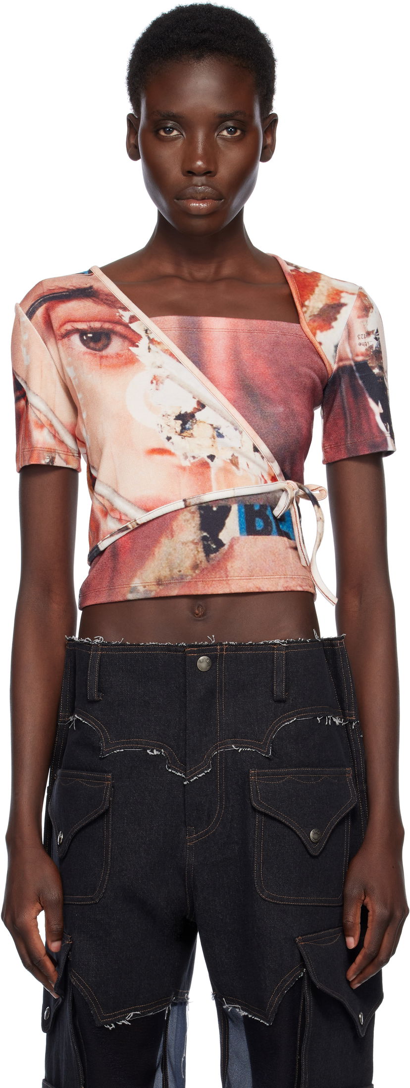 Crop top Andersson Bell Andersson Bell Collage Printed Wrap T-Shirt Višebojno | atb1314w
