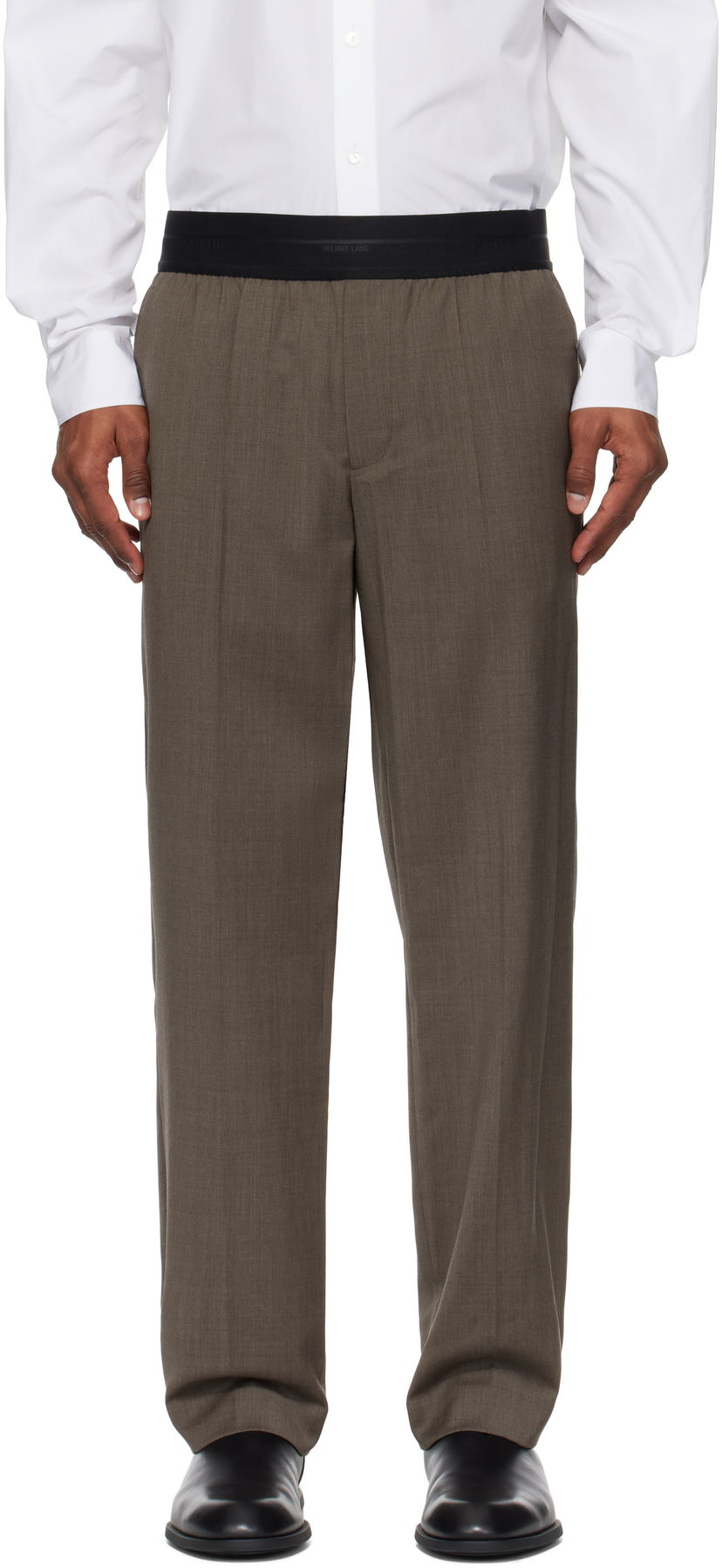 Hlače Helmut Lang Helmut Lang Tapered Pull-On Trousers Smeđa | P01HM203