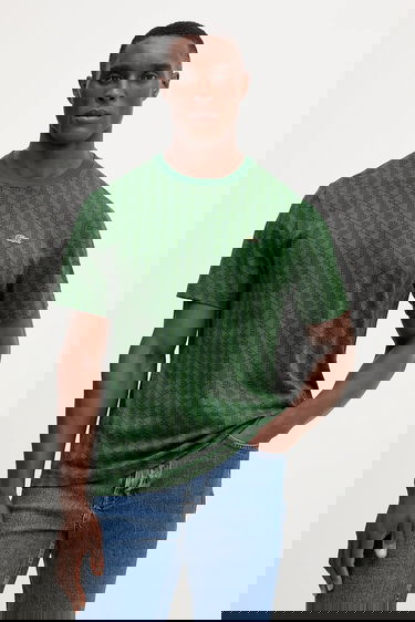 Majica kratkih rukava Lacoste Monogram Pattern Crew Neck T-Shirt Zelena | TH5902, 0