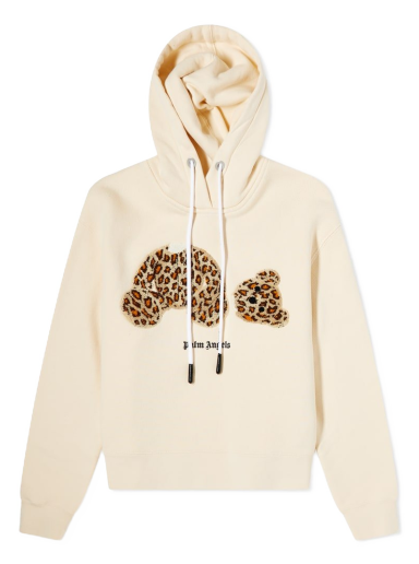 Dukserice Palm Angels Leopard Bear Hoodie Bež | PWBB022S22FLE0010360