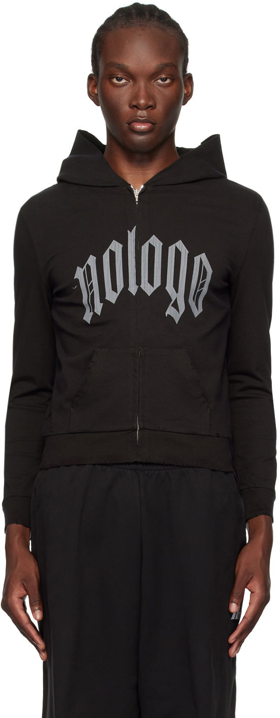 Dukserice Balenciaga Black 'Nologo' Hoodie Crna | 788243TQVK5