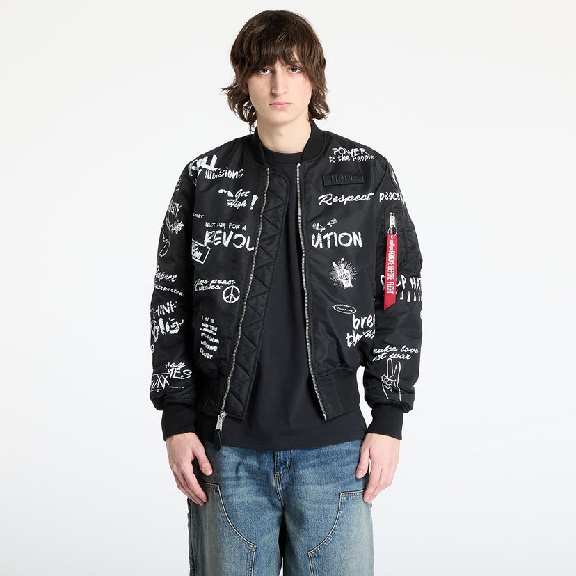 Bomber jakna Alpha Industries Alpha Industries MA-1 Peace Bomber Jacket Crna | 156136-03
