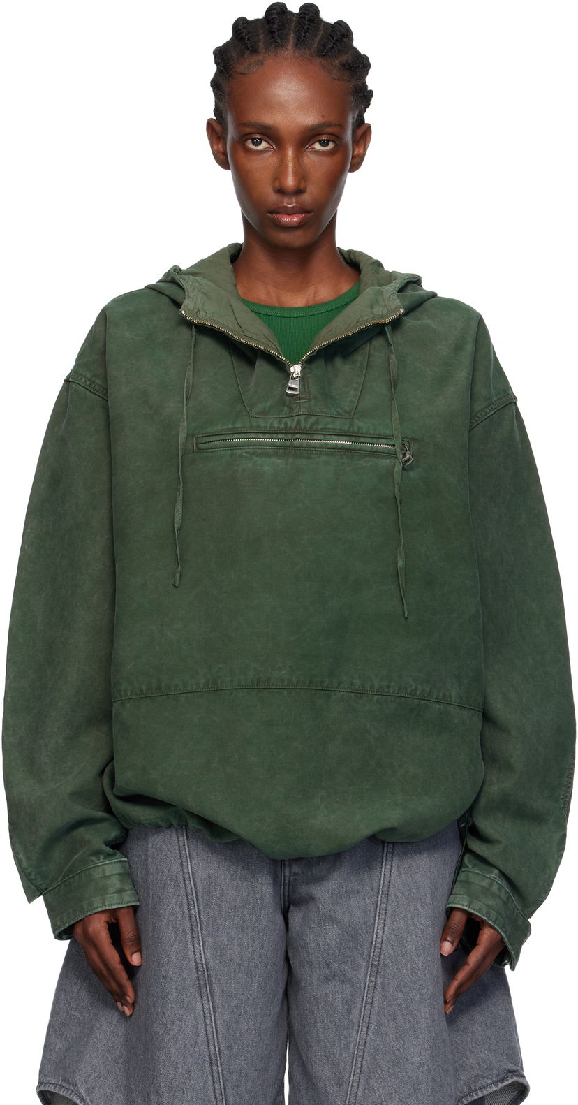 Jakna JW Anderson JW Anderson Garment Dye Anorak Zelena | JK0416-PG1600
