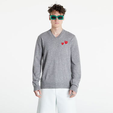 Džemper Comme des Garçons PLAY Crewneck Sweater Siva | AZN070 grey, 2