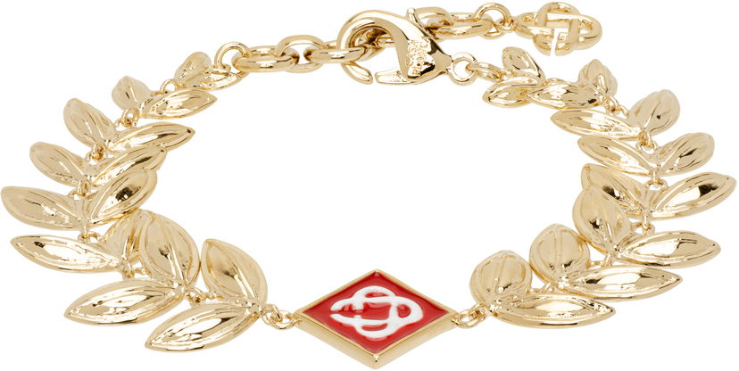 Narukvica Casablanca Casablanca Gold-Tone Laurel Leaf Bracelet Metalik | APF25-JW-254-01