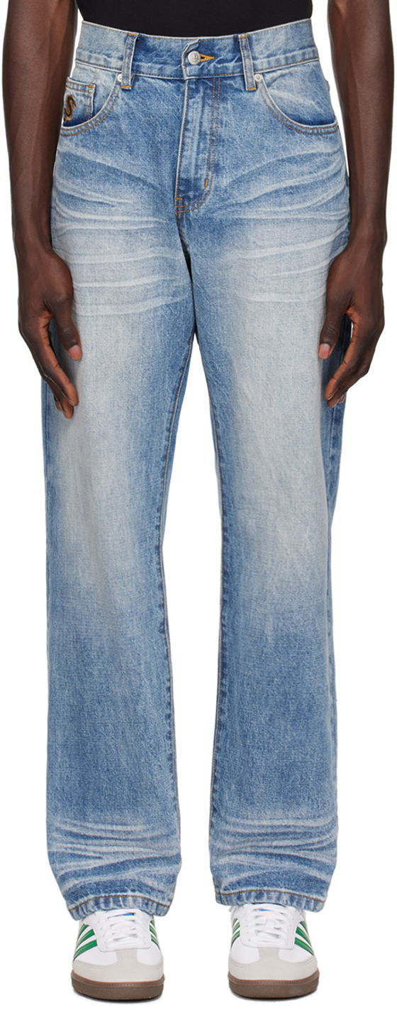 Jeans BILLIONAIRE BOYS CLUB Blue Astro Selvedge Jeans Plava | B24216