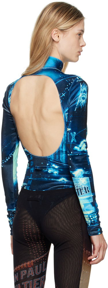 Body Jean Paul Gaultier Gaultier Velvet Printed Turtleneck Bodysuit Višebojno | 24/30-F-BD049-J554-59560100, 2