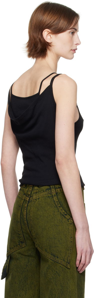 Majica bez rukava Eckhaus Latta Eckhaus Latta Flip Tie-Front Tank Top Crna | 1205-EL-PS25-A -, 2