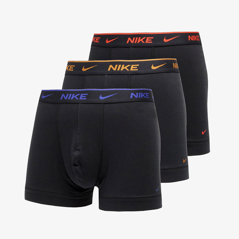Bokserice Nike DRI-FIT Everyday Cotton Stretch Trunk 3-Pack Black Crna | 0000KE1008-EXZ