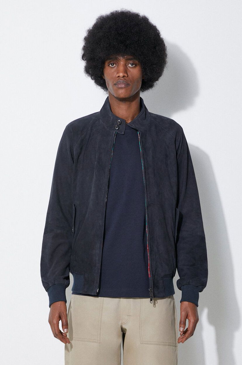 Bomber jakna Baracuta Baracuta G9 Suede Jacket Tamnoplava | BRCPS0939