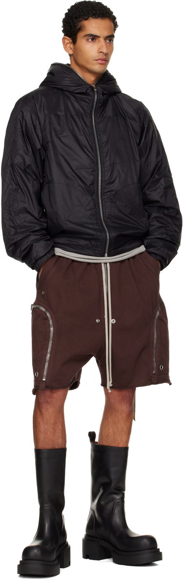 Kratke hlače Rick Owens Rick Owens DRKSHDW Concordians Bauhaus Drawstring Zipped Cargo Shorts with Raw Hem Smeđa | DU02E7389 RIG, 3
