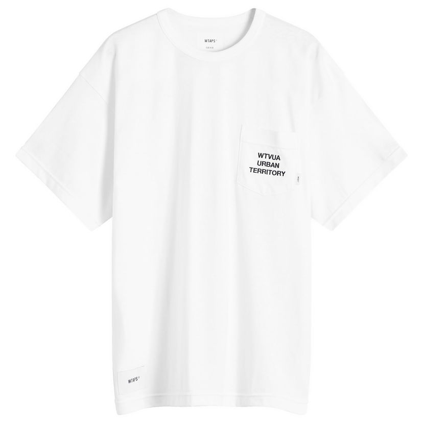 Majica kratkih rukava WTAPS Embroidered Pocket T-Shirt Bijela | 242ATDT-CSM15-WHT
