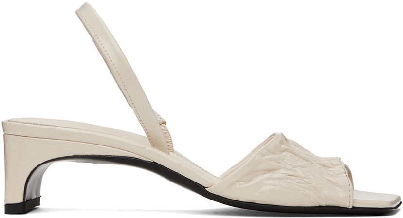 Tenisice i cipele TOTEME The Gathered Scoop Heeled Sandals Bijela | 241-WAS1000-LE0046