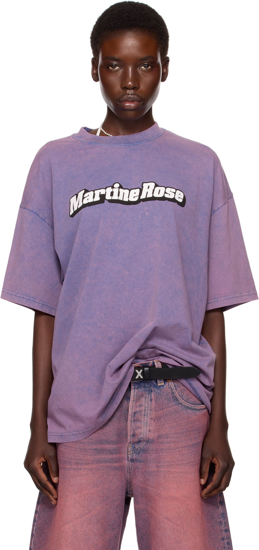 Majica kratkih rukava Martine Rose Martine Rose Oversized Short Sleeve T-Shirt Ljubičasta | 621JE03115