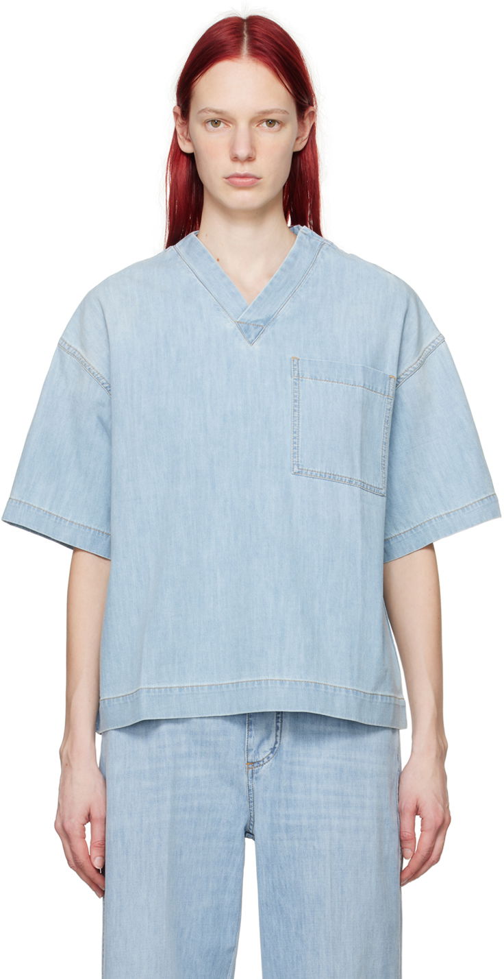 Košulja Bottega Veneta Denim Shirt Plava | 774676 V3N60