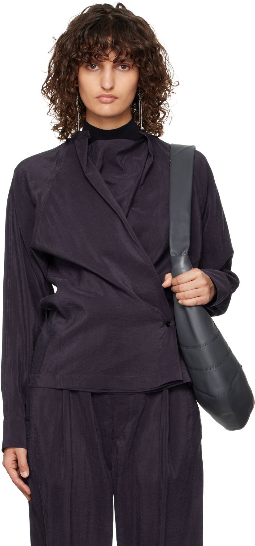 Torba za rame LEMAIRE Lemaire Twisted Wrap Blouse Siva | TO1081 LF1308