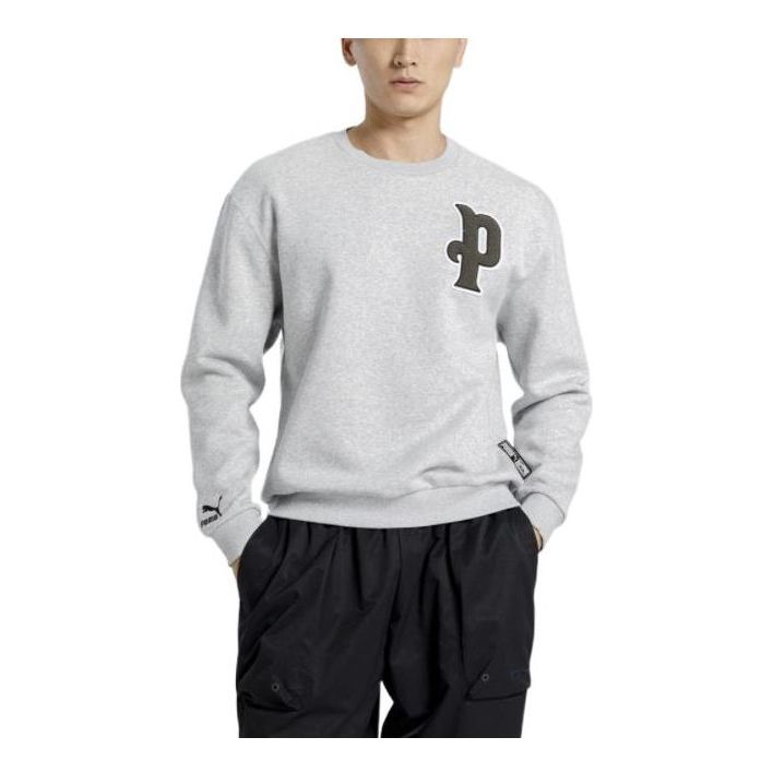 Džemper Puma Varsity Logo Sweatshirt Siva | 534383-04