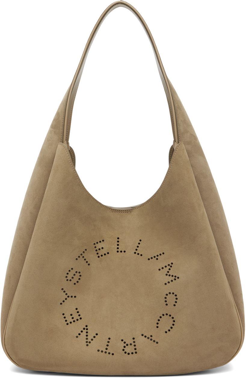 Tote bag Stella McCartney Stella McCartney Faux-Suede Logo Tote Bež | 7B0102WP0590