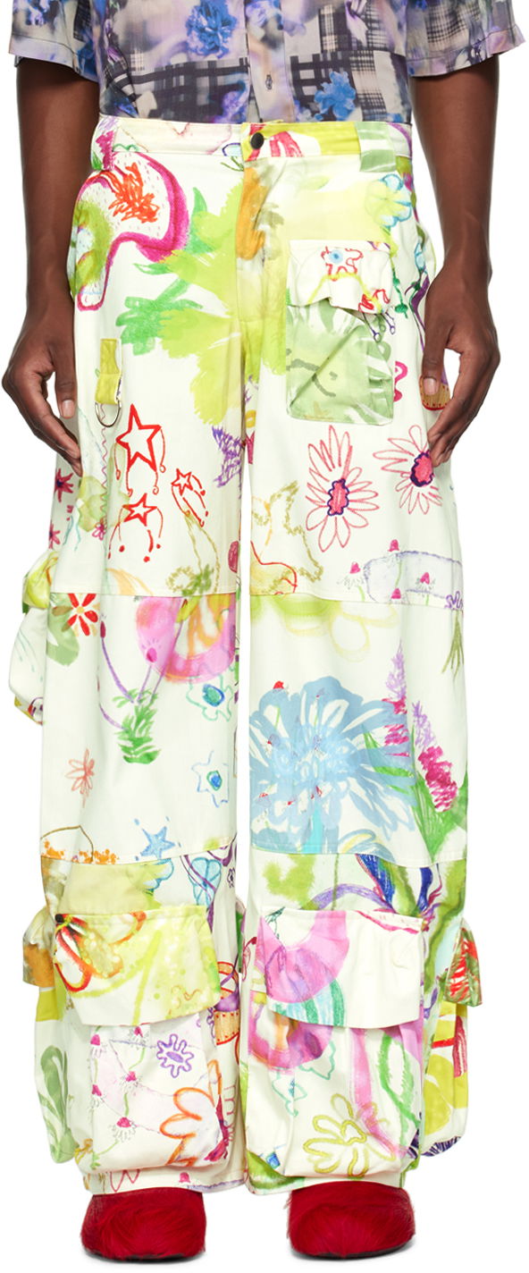 Cargo hlače Collina Strada Collina Strada Garden Print Cargo Pants Višebojno | XX6407