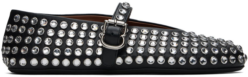 Odjeća Alaïa ALAÏA Lambskin Ballerina Flats with Strass Crna | AA3A029CK116, 0