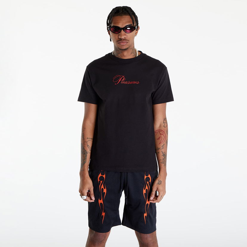 Majica kratkih rukava Pleasures Stack T-Shirt Crna | P24SP050 BLACK