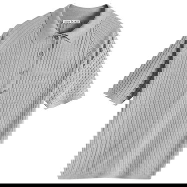 Polo majica Acne Studios Acne Studios Kamanda Knitted Polo Top Siva | A60575-902, 0