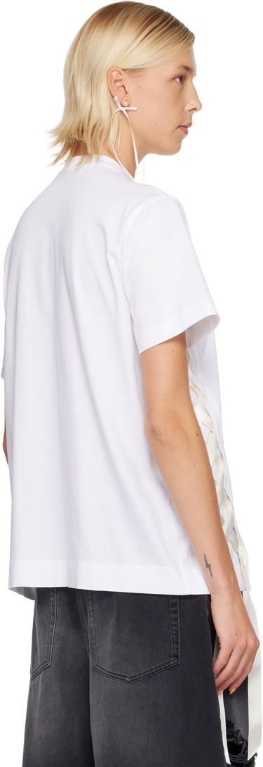 Majica kratkih rukava Simone Rocha Simone Rocha Unraveling Ribbon T-shirt Bijela | 5368 0553, 2