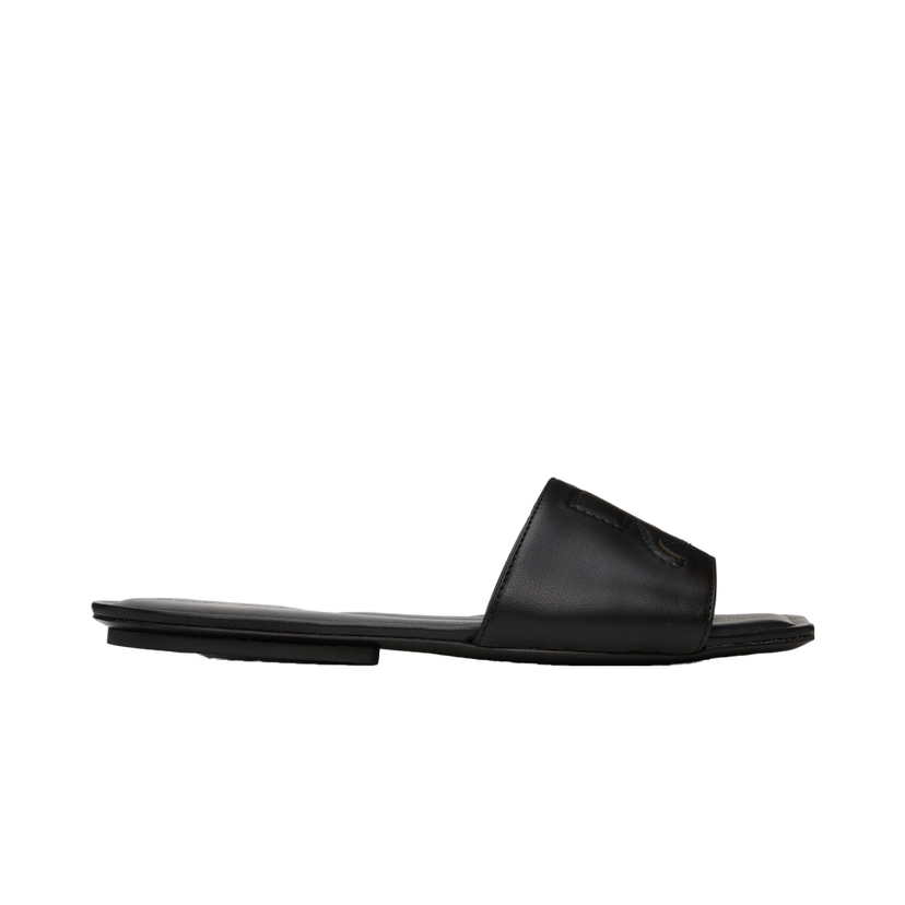 Tenisice i cipele Courrèges 'AC' Leather Slide Sandals Crna | 124SSD003CR0052