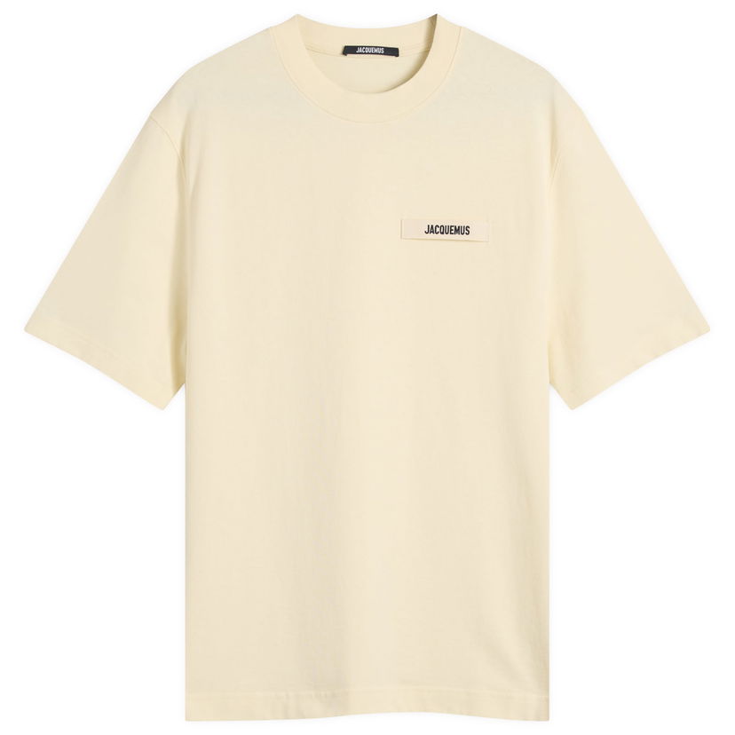 Majica kratkih rukava Jacquemus Jacquemus Grosgrain Logo T-Shirt, Size Large Žuta | 25HTSM00133AJ00226-150