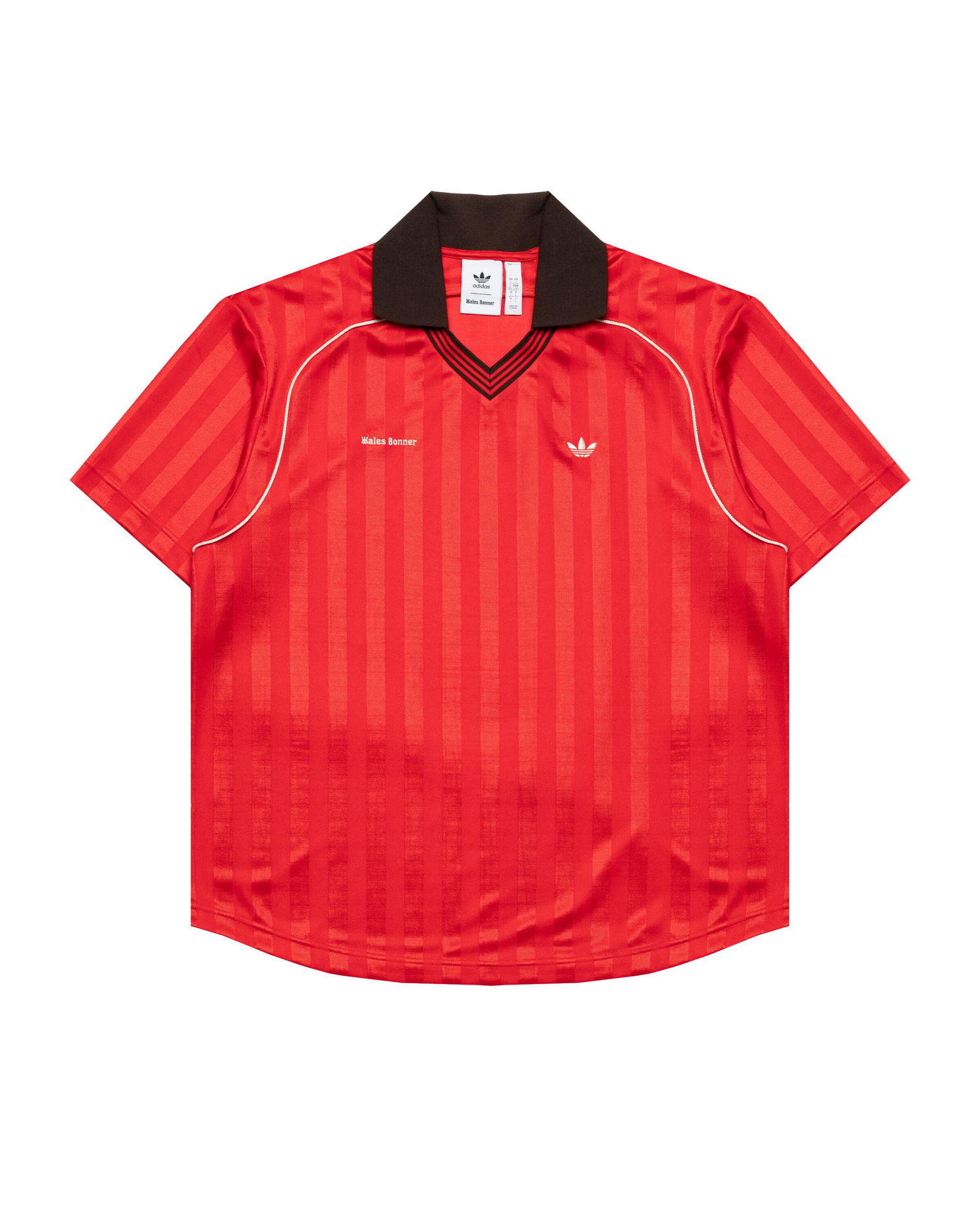 Dres adidas Originals Originals Wales Bonner Striped Football T-Shirt Crvena | KG3626, 0