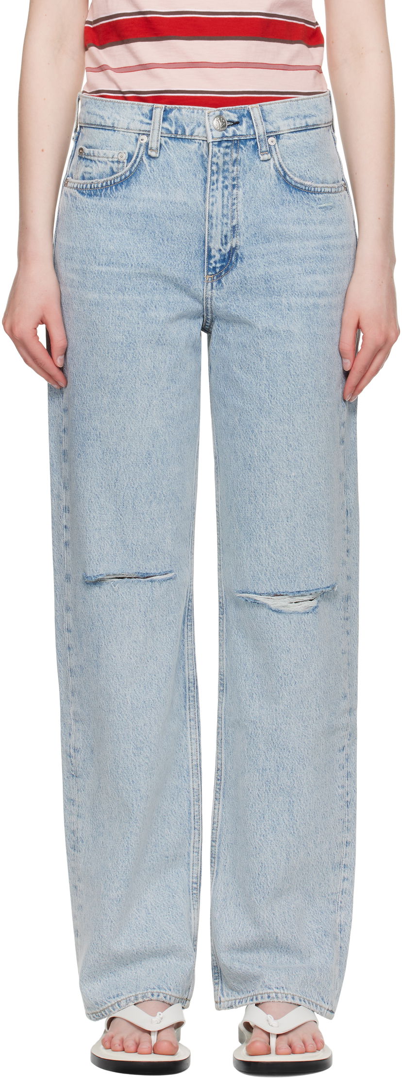 Jeans rag & bone rag & bone Shea Relaxed High Rise Jeans Plava | WDD25P1006RGCH