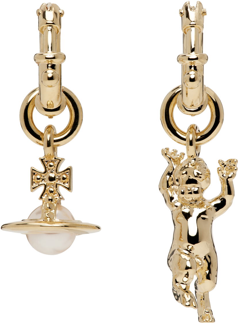 Naušnice Vivienne Westwood Anglo Pearl Earrings Metalik | 62020165-02R107-