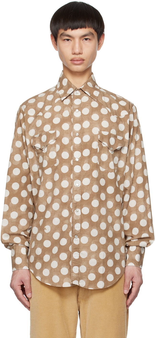 Košulja ERL ERL Polka Dot Long Sleeve Shirt Smeđa | ERL06B012