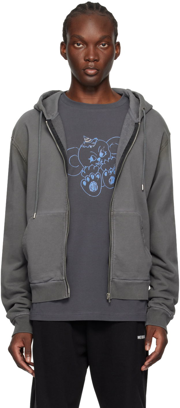 Dukserice We11done Zip Hoodie Siva | WD-TJ2-24-812-U-CH
