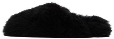 Odjeća Yves Salomon Yves Salomon Toscana Fur Slippers Crna | 24W23WAA342XXTOSX, 2