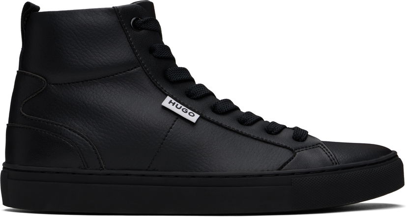 Odjeća BOSS Hugo Grained Faux-Leather High-Top Crna | 50536984
