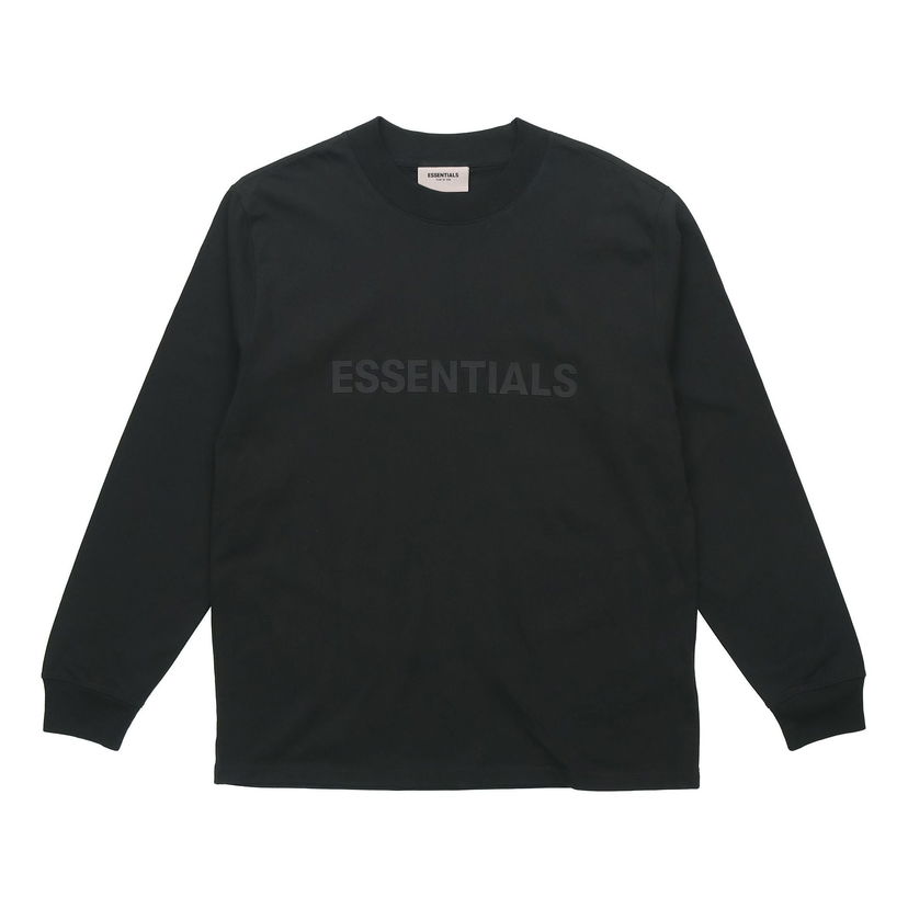 Majica kratkih rukava Fear of God Essentials Boxy Long Sleeve T-Shirt Crna | FOG-SS20-400