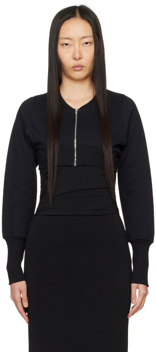 Džemper Miaou Miaou Lana Cropped Sweatshirt Crna | 8016FTBLK