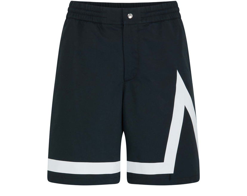 Kratke hlače Moncler Logo Bermuda Shorts Crna | H2 091 2B00001 59668 999