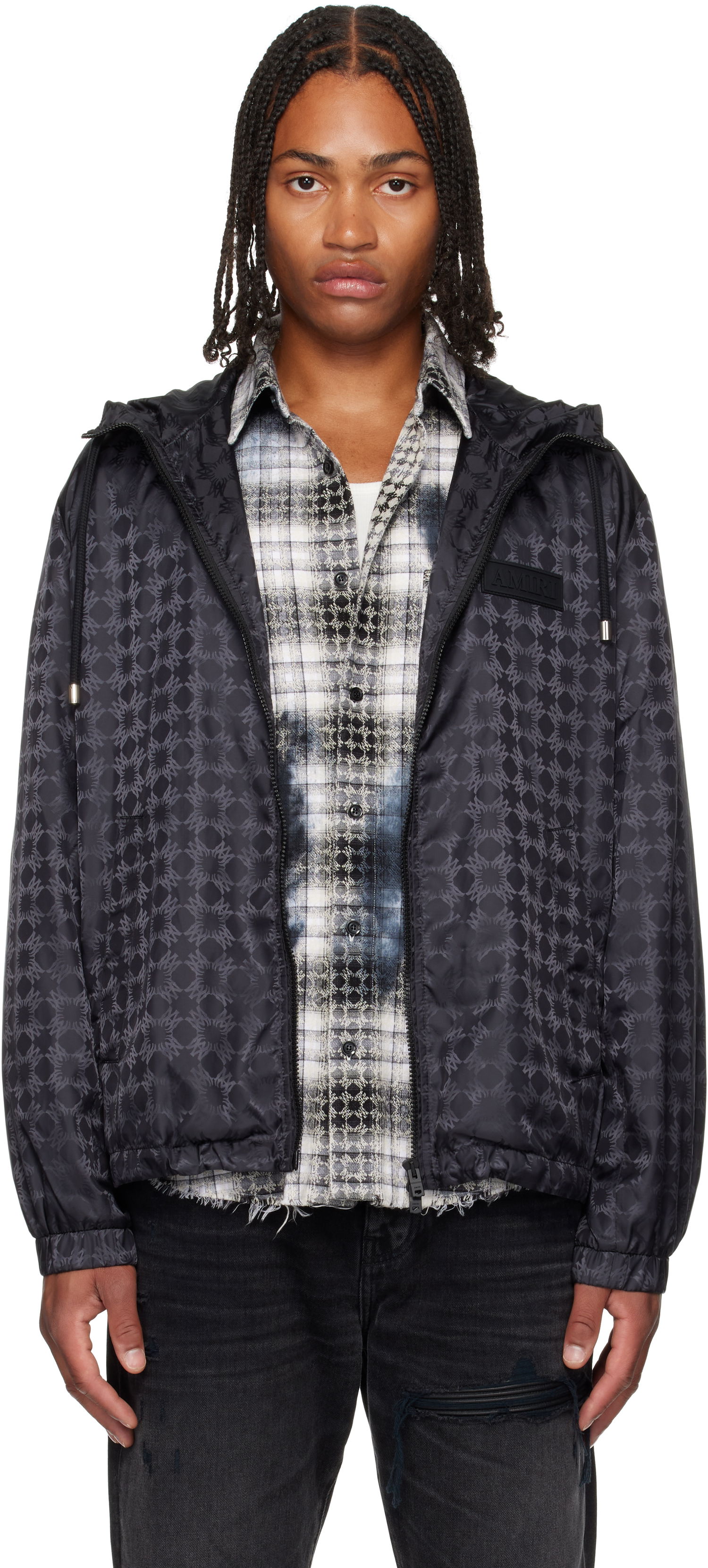 Vjetrovka AMIRI AMIRI MA Quad Windbreaker Jacket Crna | AMOULW1039, 0