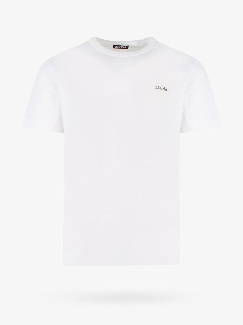 Majica kratkih rukava ZEGNA Men's White Crew Neck T-Shirt Bijela | E7360A5B760N00