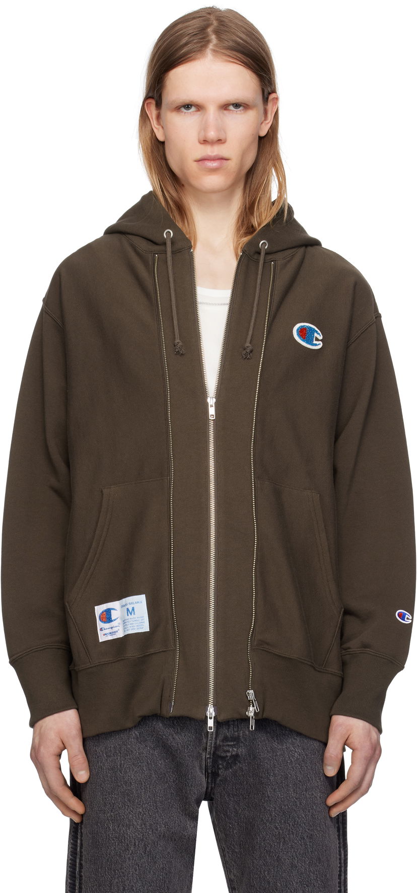 Dukserice UNDERCOVER Undercover Champion Edition Zip Hoodie Smeđa | UC1E4811