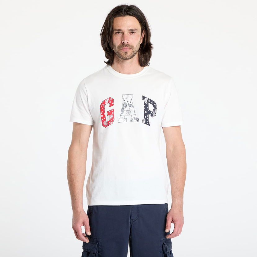 Majica kratkih rukava GAP GAP Soft Americana Logo Everyday T-Shirt Bijela | 768076-00