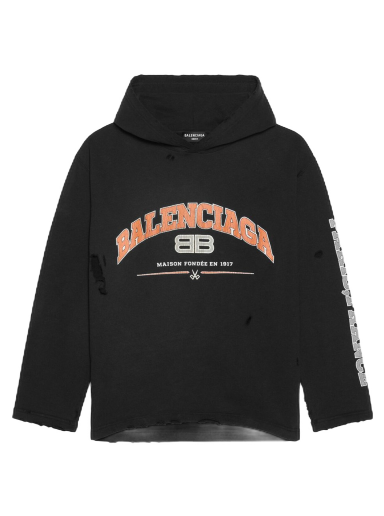 Dukserice Balenciaga Maison Cropped Hoodie Crna | 670946TLVJ30107