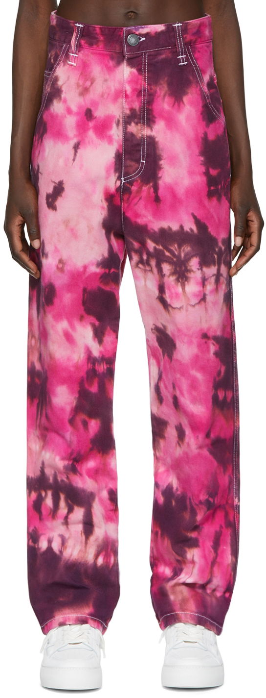 Jeans AMI Tie-Dye Carpenter Jeans Ljubičasta | UTR102.631