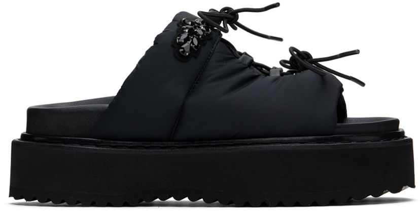 Dodaci Simone Rocha Simone Rocha Platform Ghillie Sandals Crna | SLD50B 0798