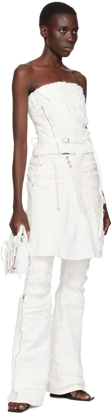 Majica bez rukava Ottolinger Ottolinger Belt Denim Tank Top Bijela | 1704801, 3