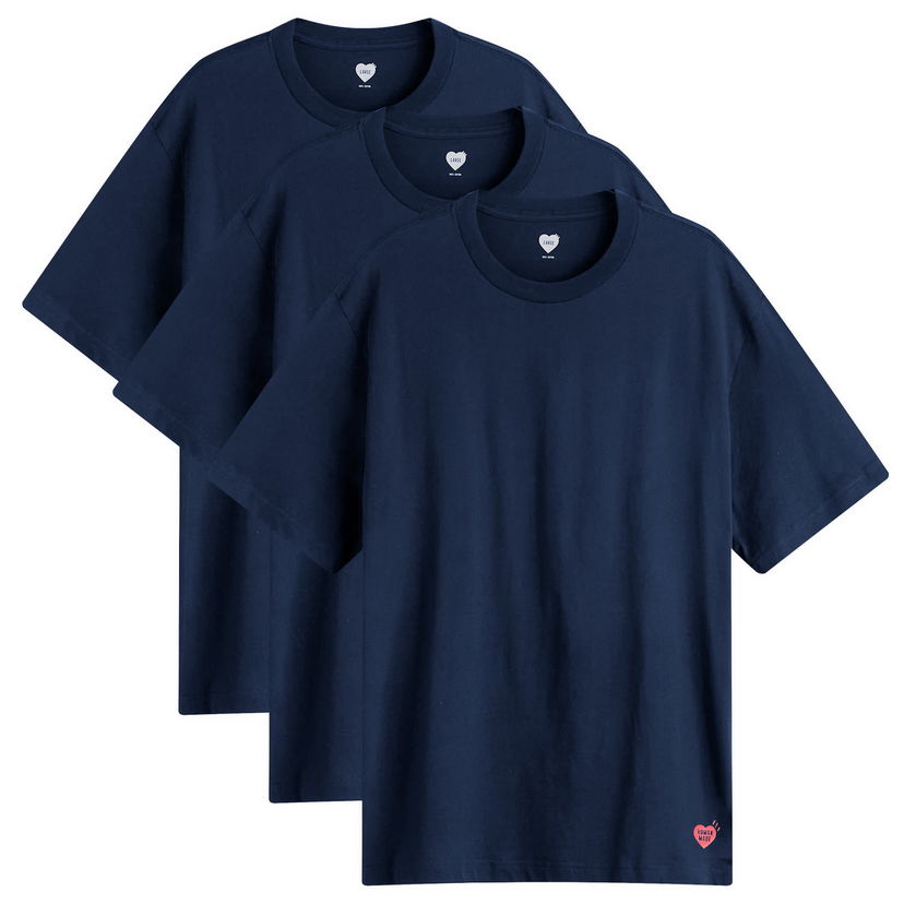 Majica kratkih rukava Human Made Human Made 3-Pack T-Shirt, Size Large Tamnoplava | HM30CS037-NVY