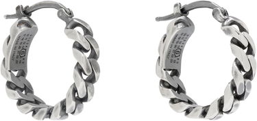 Naušnice Maison Margiela MM6 Maison Margiela Oxidized Chain-Link Earrings Metalik | SM7VG0100.SV0235.954, 3
