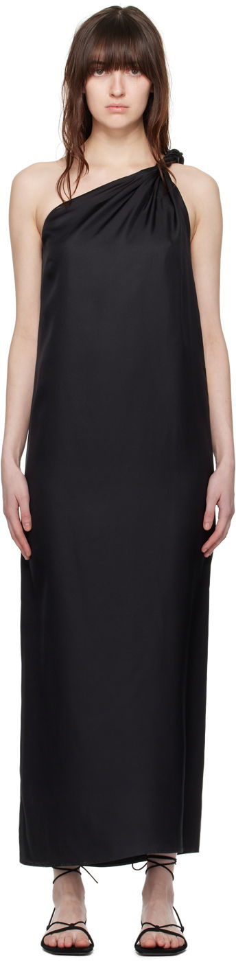 Haljina Loulou de Saison Loulou de Saison Adela One-Shoulder Maxi Dress Crna | ADELA